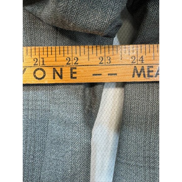 Lauren Ralph Lauren Mens Blazer Jacket 100% Wool Size 48L Gray Herringbone Patte - Picture 8 of 14